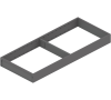 ZC7S500RS2 OG // AMBIA-LINE M  BÖLÜMLENDİRME ÇERÇEVE 200x500 , ORİON GRİ